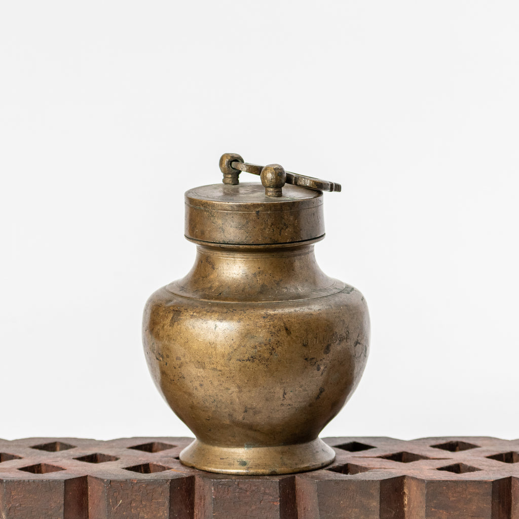 4.コーナーポケット（ World Pop in Brass 2000 ） Vintage Bronze Kooja Pot – Baro Market