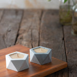 Handcrafted Concrete Candles (Set Of 2 Small)