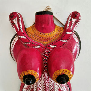 Handcrafted Theyyam Breast and Torso Plate in Polychrome