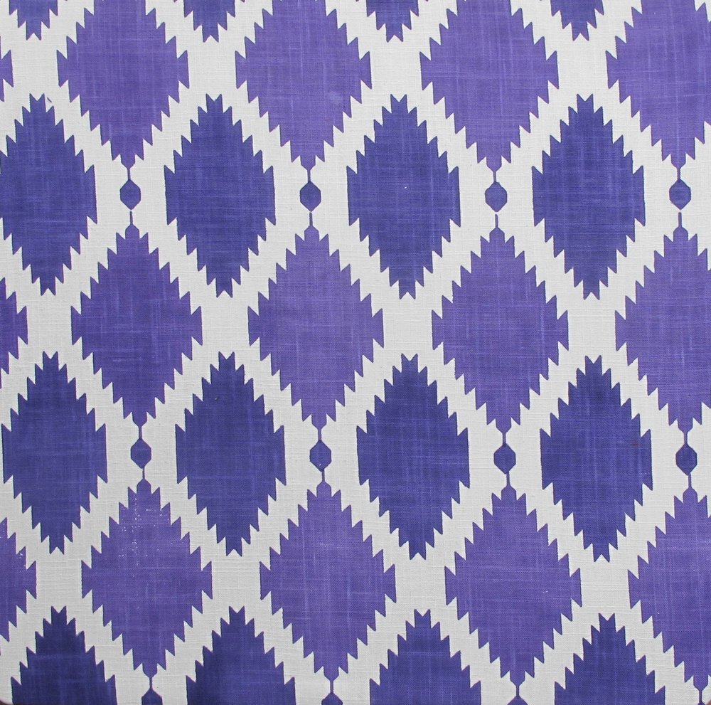 Dhurrie - Purples on White