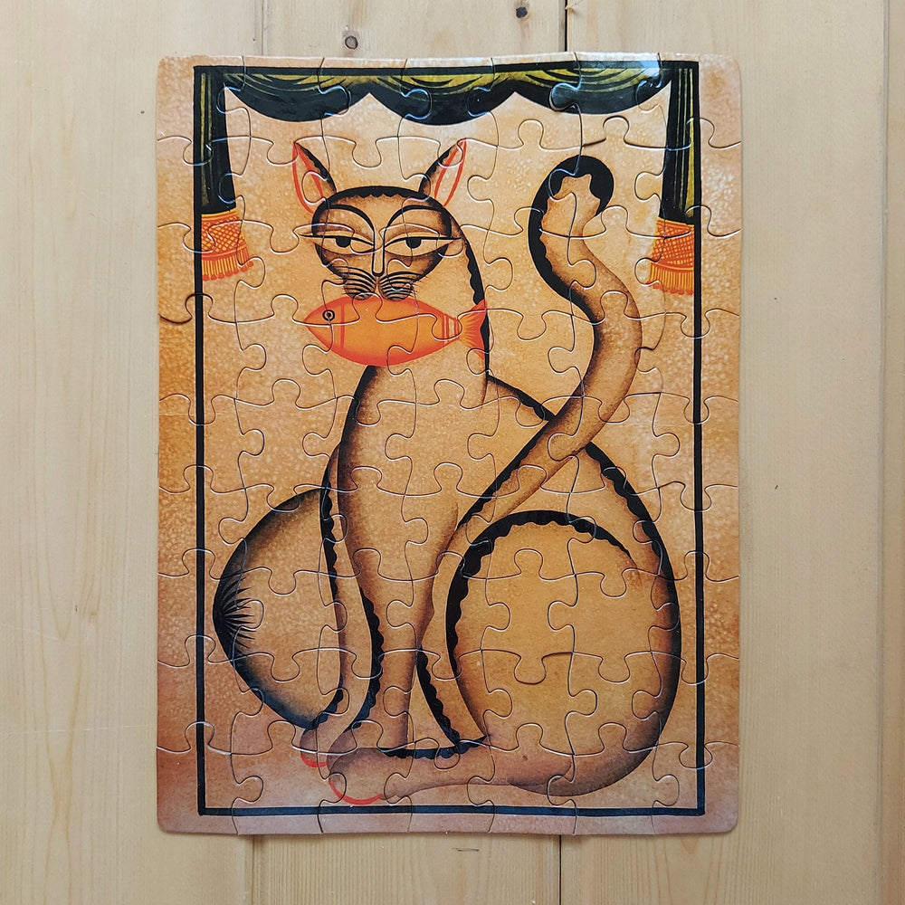 Jigsaw Puzzle 63 Pieces  - Kalighat Pat Cats