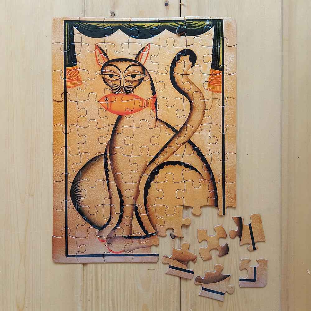 Jigsaw Puzzle 63 Pieces  - Kalighat Pat Cats