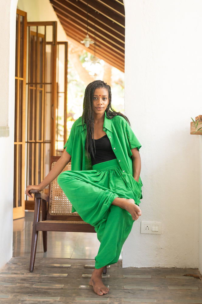 Green Mul Dhoti