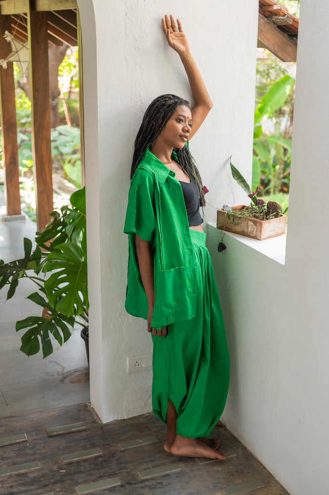 Green Mul Dhoti