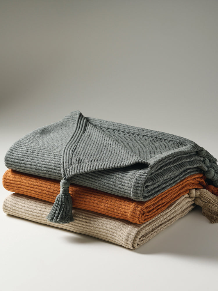 Corn Row | Cotton Bamboo | Cord Rib | Throw