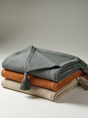 Corn Row | Cotton Bamboo | Cord Rib | Throw