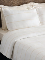 Sand Stripe | Cotton Bamboo | Chambray | Duvet Cover