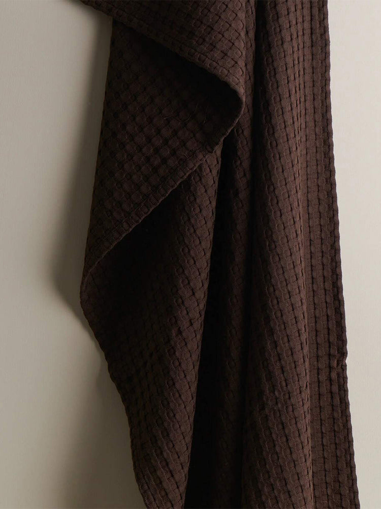 Beehive | Cotton Bamboo | Waffle | XL Bath Towel | Peat