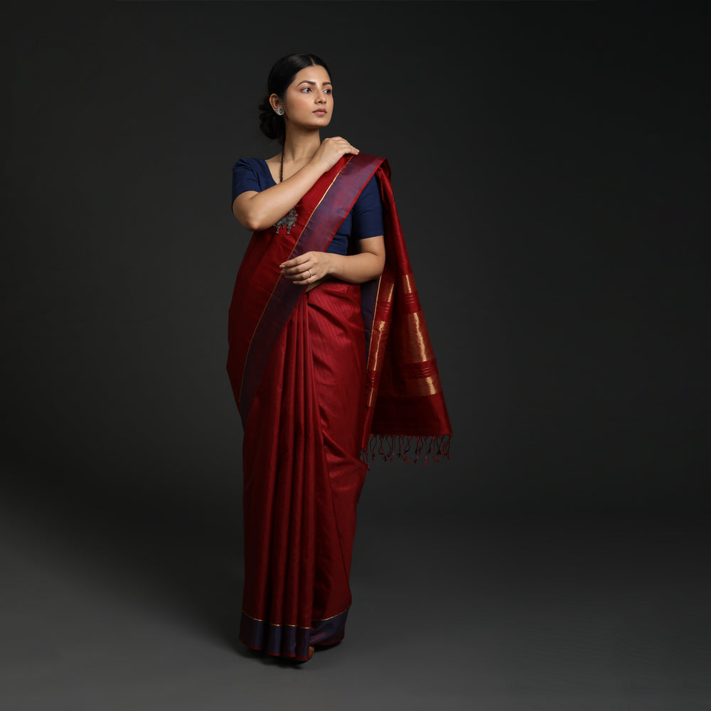 Hosa Aramba Silk - Red With Blue Checks