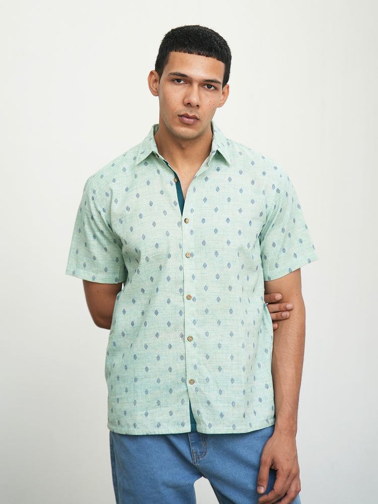 Pacific Aqua Printed Shirt