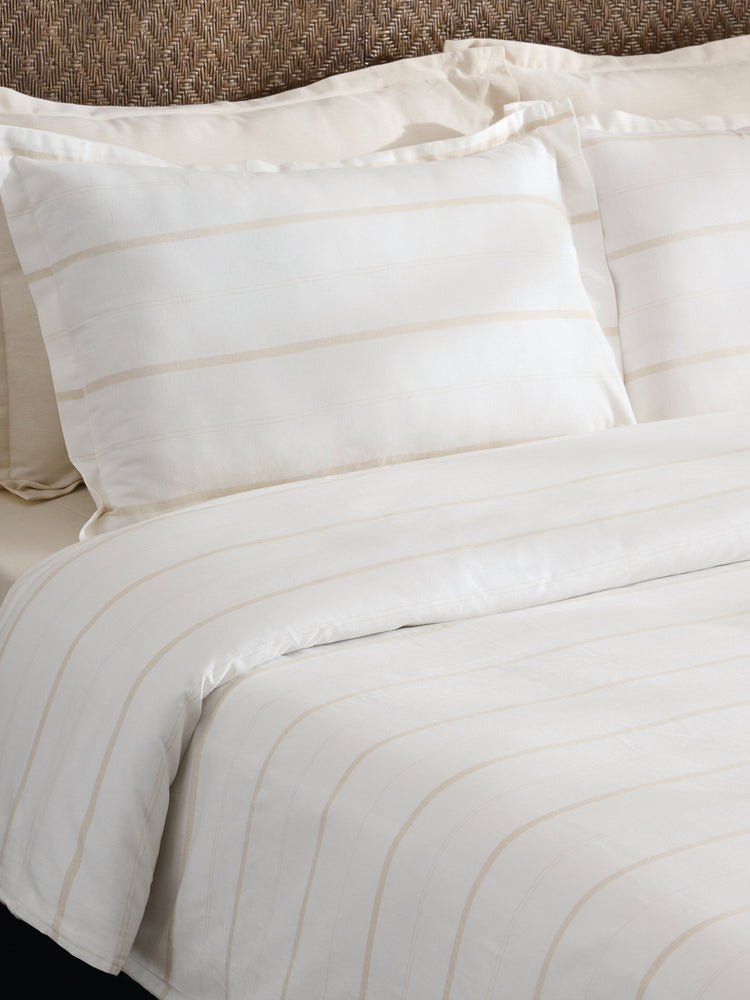 Sand Stripe | Cotton Bamboo | Chambray | Comforter