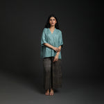 Free Size V Neck Top Tussar Silk