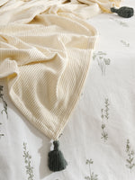 Cream Plume | Cotton Bamboo | Cord Rib | Throw
