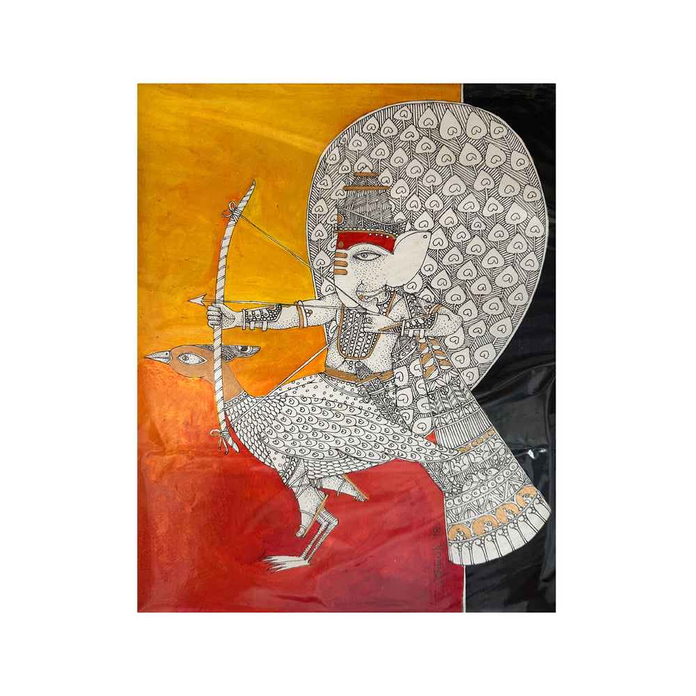 Ganesh on Peacock by Samik De