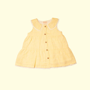 Baby Girl Yellow Linen Frock