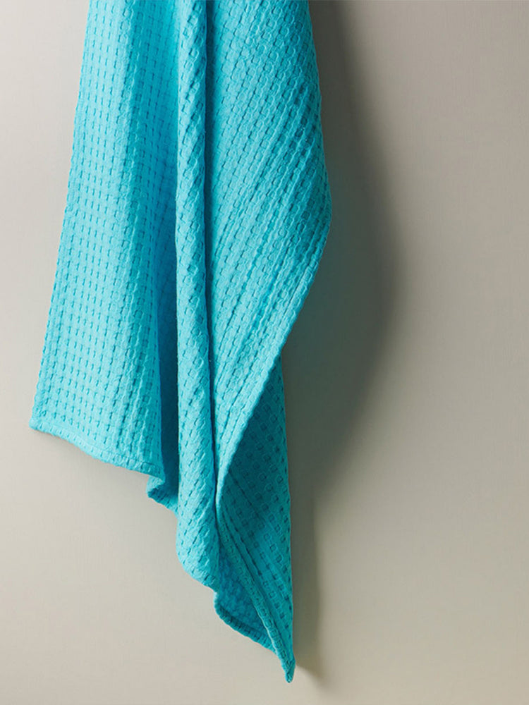 Pebble | Cotton | Waffle | XL Bath Towel | Aqua