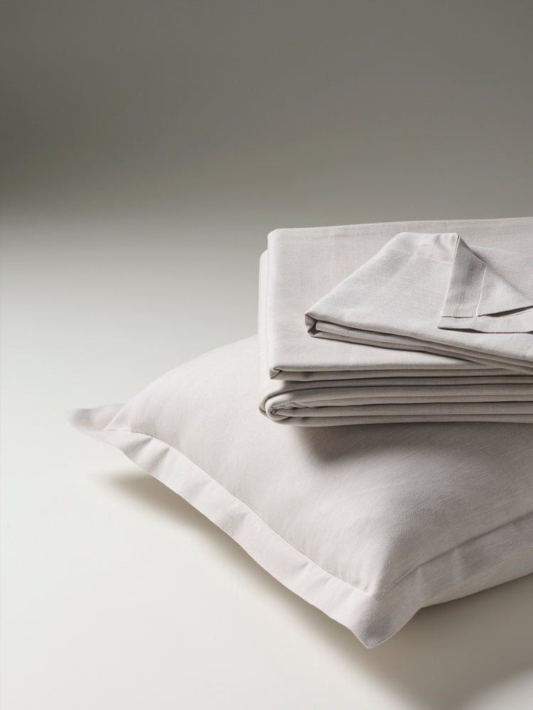 Feather Pearl | Cotton Bamboo | Chambray | Bedsheet