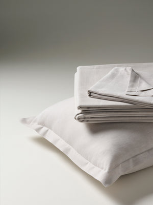 Feather Pearl | Cotton Bamboo | Chambray | Bedsheet