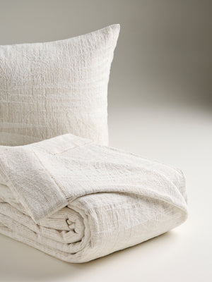 Palm Shadow | Cotton Linen | Jacquard | Bed Cover