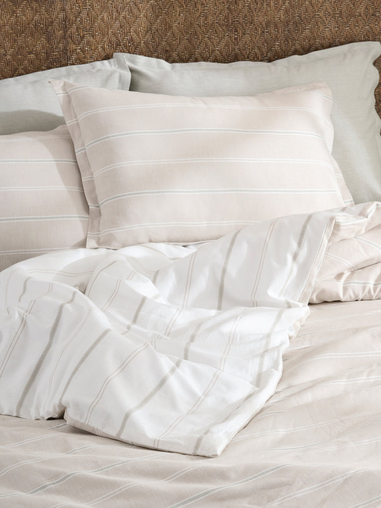 Sage Twinline | Cotton Bamboo | Chambray | Duvet Cover