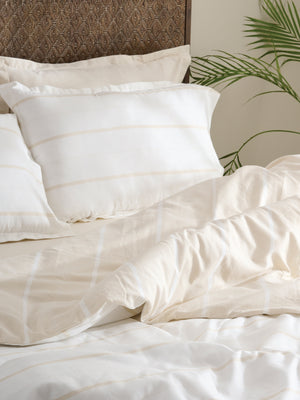 Sand Stripe | Cotton Bamboo | Chambray | Comforter
