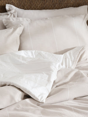 Feather Pin Pair | Cotton Bamboo | Chambray | Comforter