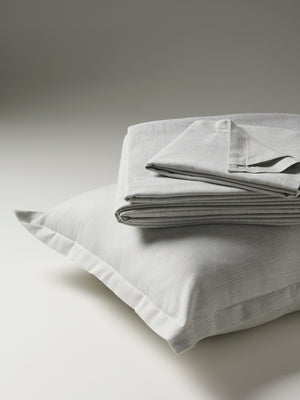Sage Flower | Cotton Bamboo | Chambray | Bedsheet