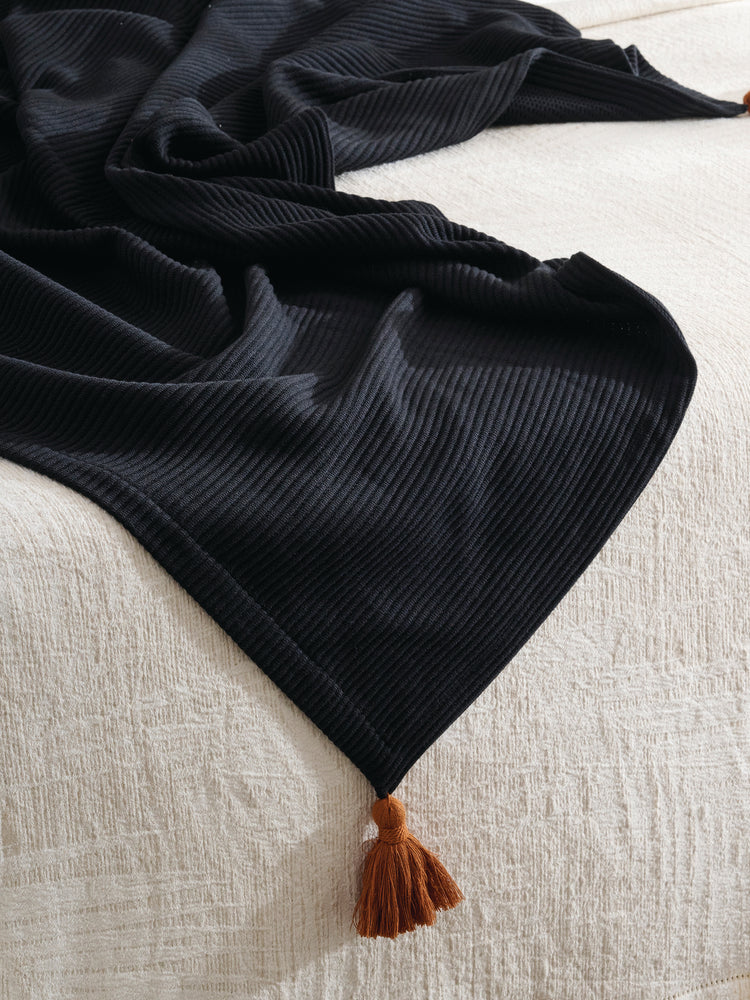 Pepper Plume | Cotton Bamboo | Cord Rib | Throw