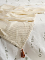 Cream Plume | Cotton Bamboo | Cord Rib | Throw
