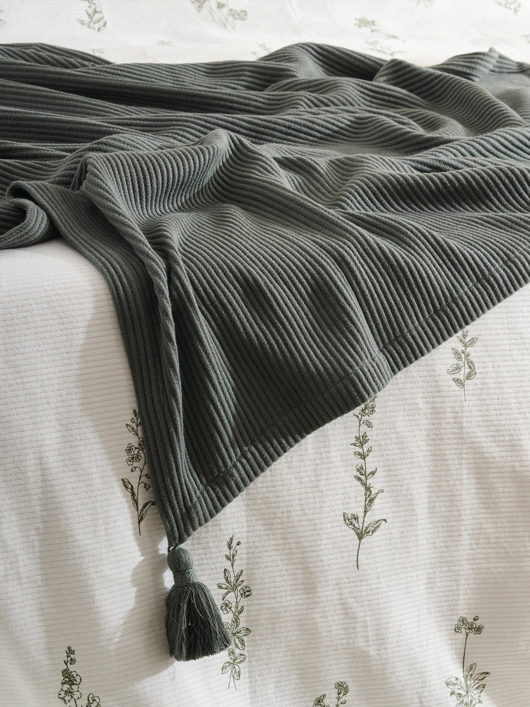 Corn Row | Cotton Bamboo | Cord Rib | Throw