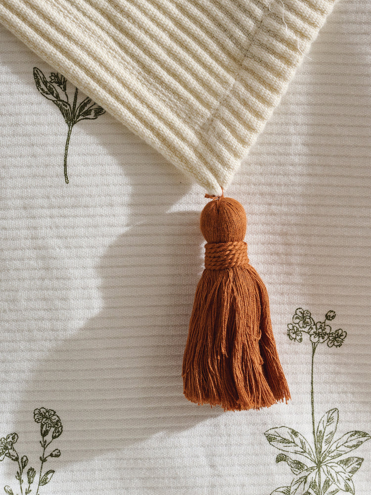 Cream Plume | Cotton Bamboo | Cord Rib | Throw