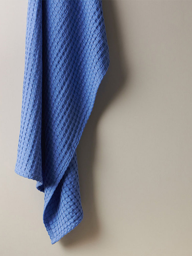Pebble | Cotton | Waffle | XL Bath Towel | Cobalt