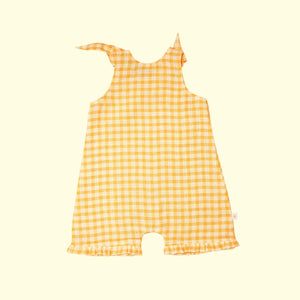 Baby Girl Yellow Linen Romper