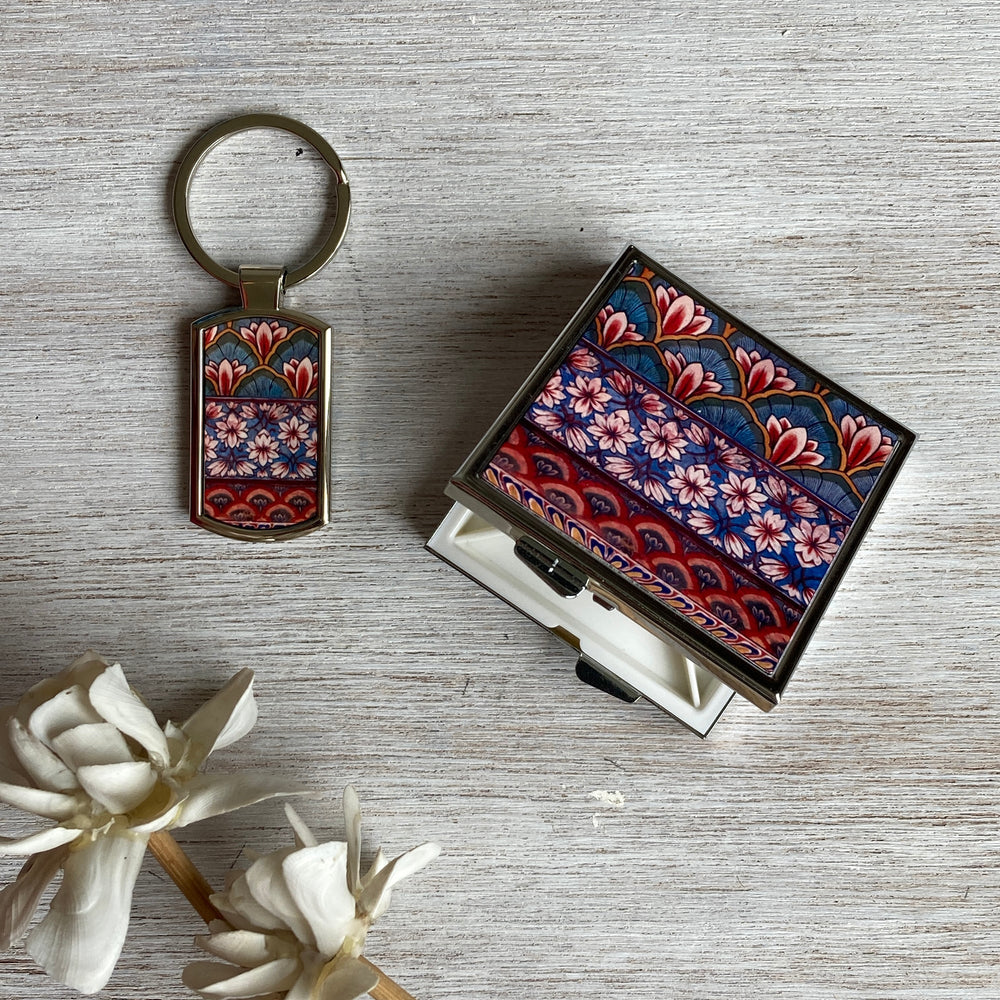 Gift Set  -  Keyring and Pill Box - City Palace Jaipur