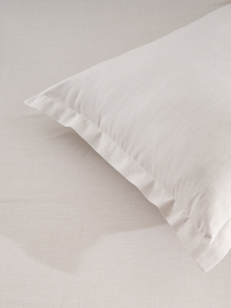 Feather Pearl | Cotton Bamboo | Chambray | Bedsheet