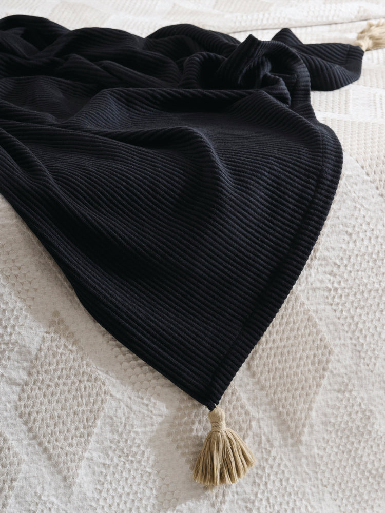 Pepper Plume | Cotton Bamboo | Cord Rib | Throw
