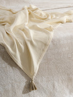 Cream Plume | Cotton Bamboo | Cord Rib | Throw