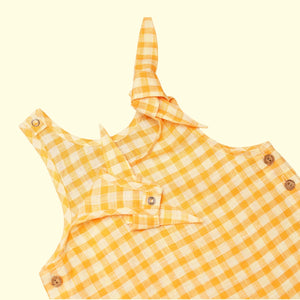 Baby Girl Yellow Linen Romper