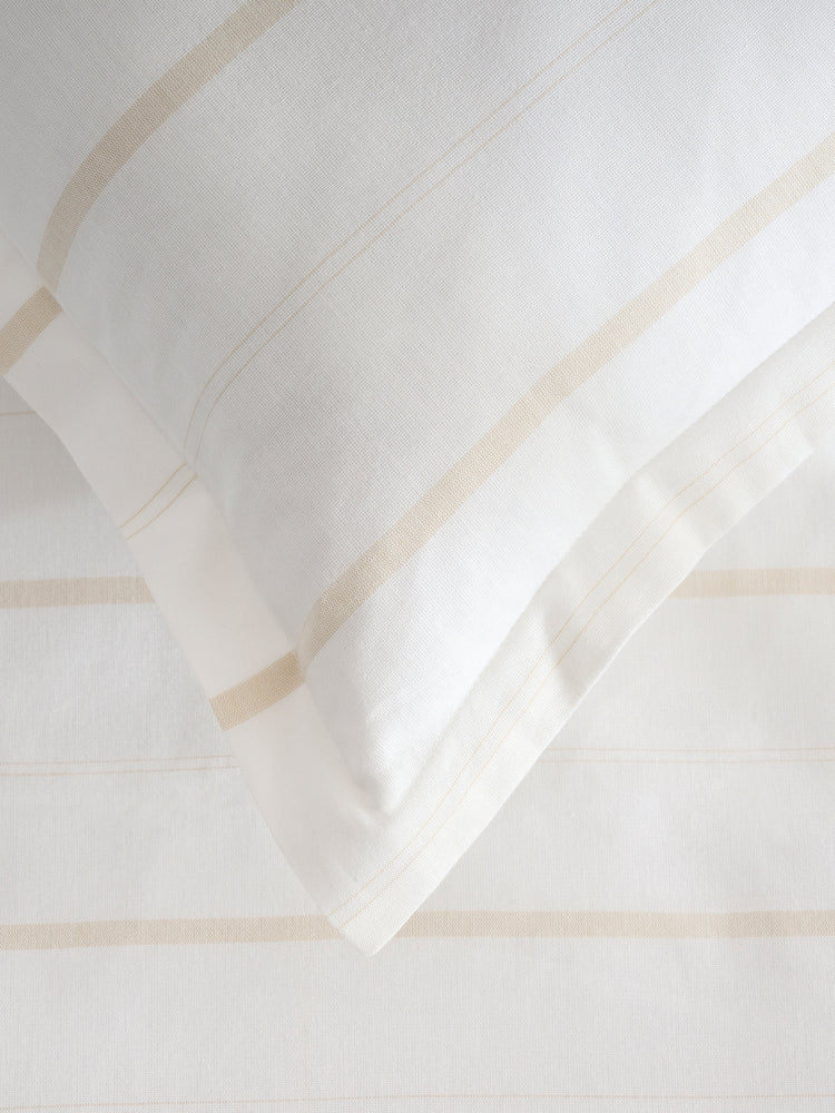 Sand Stripe | Cotton Bamboo | Chambray | Duvet Cover