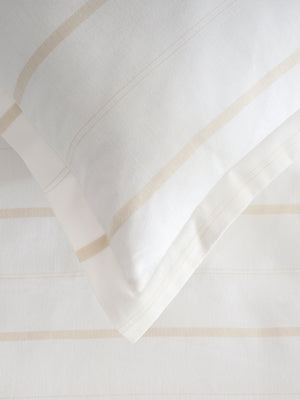 Sand Stripe | Cotton Bamboo | Chambray | Duvet Cover