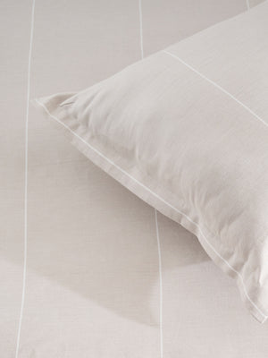 Feather Pin Pair | Cotton Bamboo | Chambray | Duvet Cover