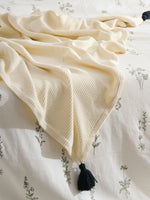 Cream Plume | Cotton Bamboo | Cord Rib | Throw