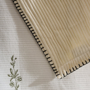 Cream Whip | Cotton Bamboo | Cord Rib | Throw