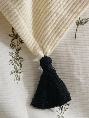 Cream Plume | Cotton Bamboo | Cord Rib | Throw