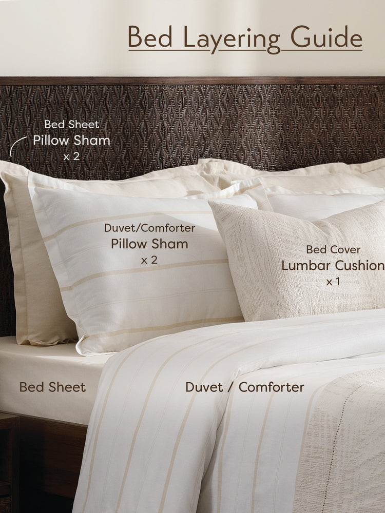 Palm Shadow | Cotton Linen | Jacquard | Bed Cover