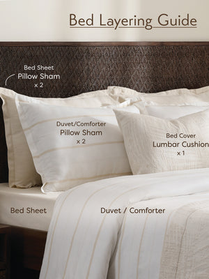 Palm Shadow | Cotton Linen | Jacquard | Bed Cover