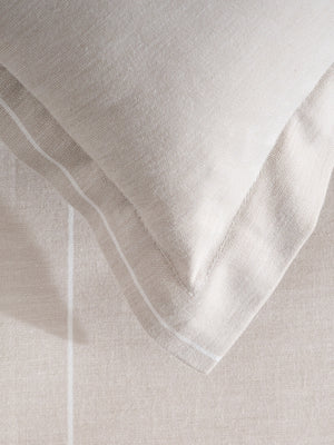 Feather Pin Pair | Cotton Bamboo | Chambray | Duvet Cover