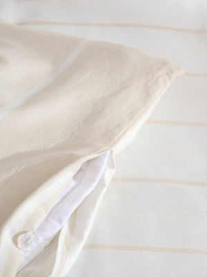 Sand Stripe | Cotton Bamboo | Chambray | Duvet Cover