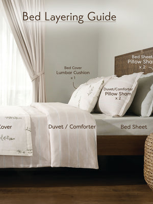 Sage Flower | Cotton Bamboo | Chambray | Bedsheet