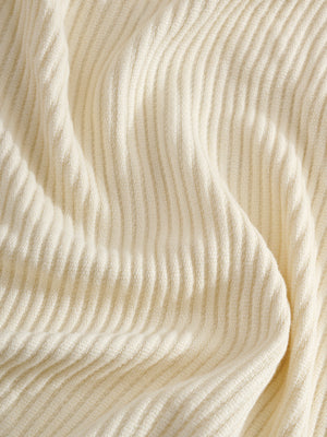 Cream Plume | Cotton Bamboo | Cord Rib | Throw